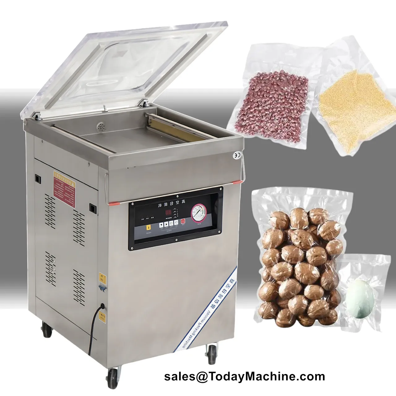 Wet Dry Rice Egg Sausage Bag Vacuum Sealing Packaging Machine