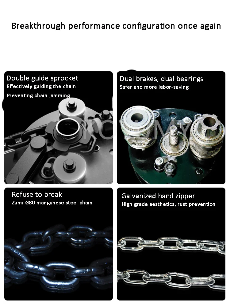 1/2/3Ton Hand Hoist Chain Hoist Triangle Manual Operated Crane For Lifting Upgraded Chain Block