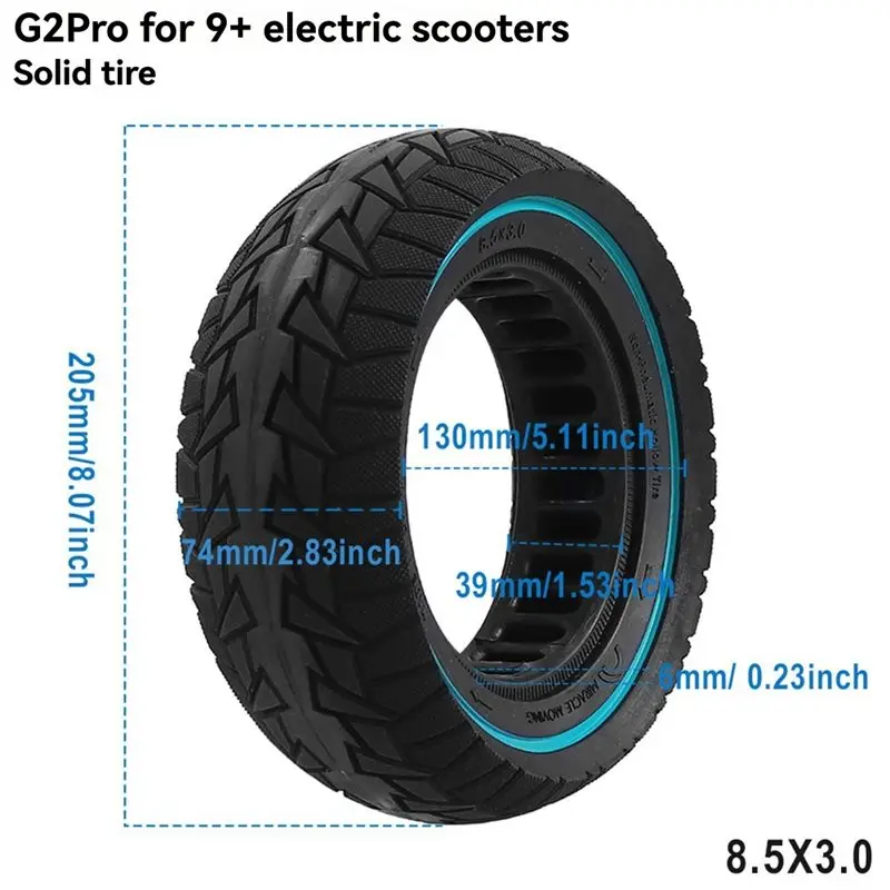 A79E-8.5X 3.0 الإطارات الصلبة ل Vsett 8 9 + /Zero8 9 الدراجات البخارية الكهربائية ثقب مقاومة للتآكل إطارات سكوتر الملحقات #6