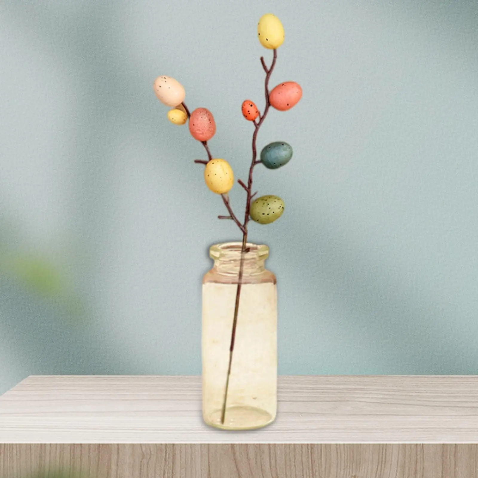 Artificial Easter Egg Flower Easter Branch Green Leaf for Easter