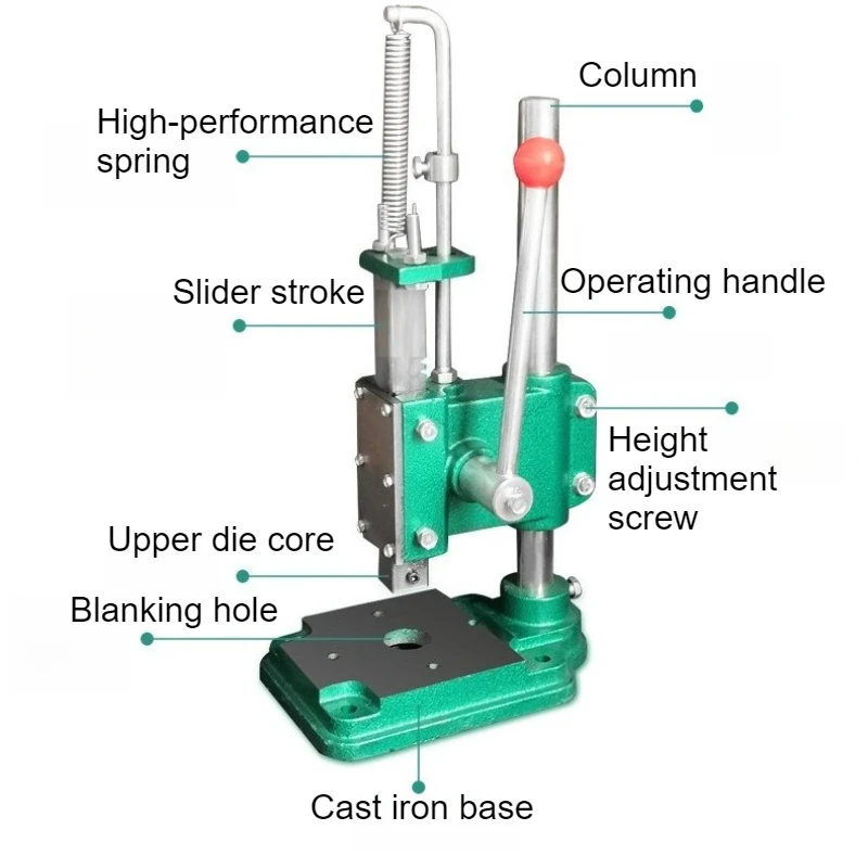 小型手動プレス機 パンチングプレス ハンドプレス ハンドパンチプレス 切断機 プレス機 穴あけ 16型