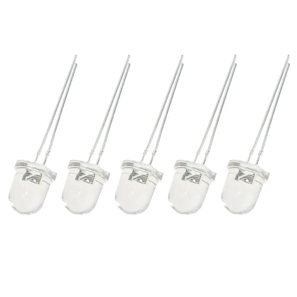 20pcs LED Diode 8MM Transparent White Red Yellow Blue Green Led Lights Diodes Electronic Components Kit