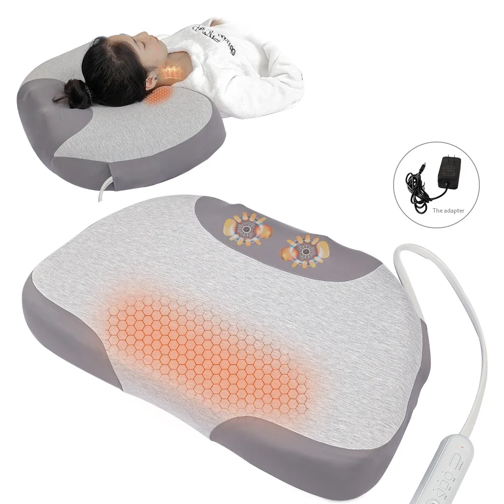 

Saien orthopedic heating deep sleep function pillows USB exchanger Memory Foam electric warmheated bed sleeping massager pillow
