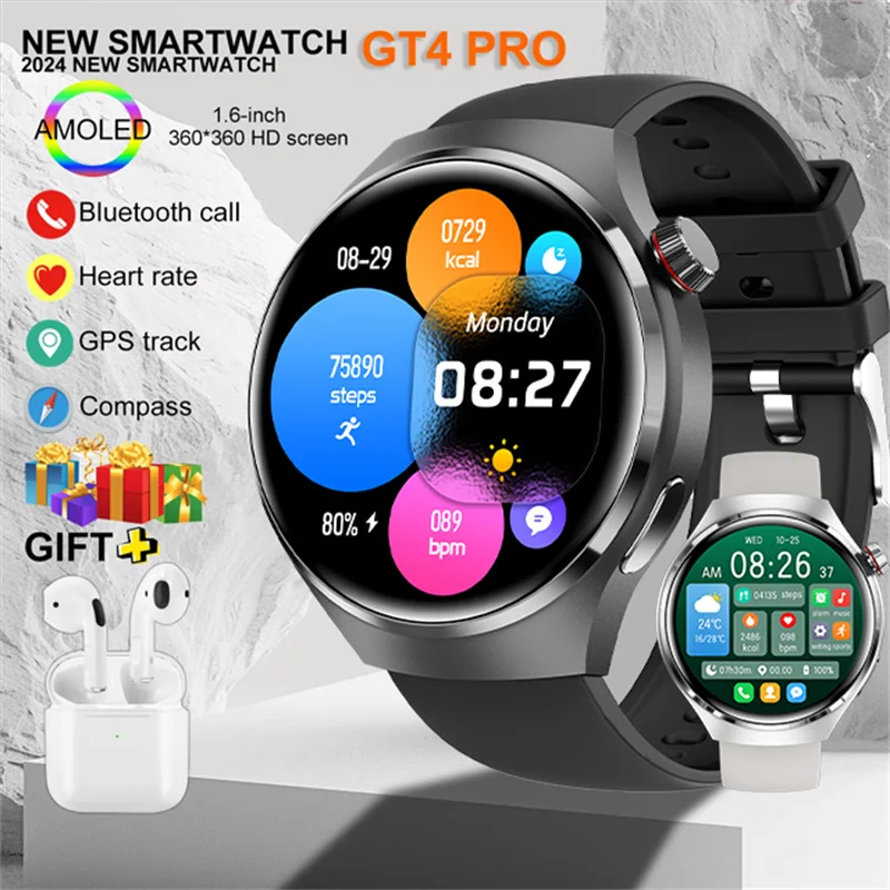 2024 New For OPPO Watch X Smart Watch 4G Memory Music Video Bluetooth Call IP68 Waterproof AMOLED Smartwatch For TWS Earphones