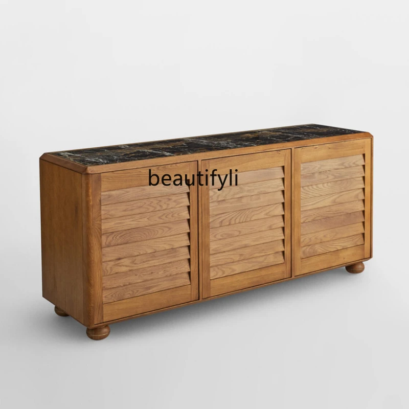 Rattan Sideboard Cabinet Home Chinese Style Locker Guest Restaurant Cabinet Pastoral Style Quiet Style