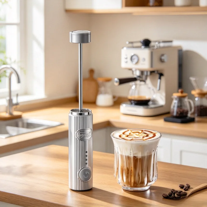 Portable Electric Milk Frother Foam Maker Handheld Rechargeable Foamer High Speed Drink Mixer Kitchen Cook Stirrer Coffee Maker