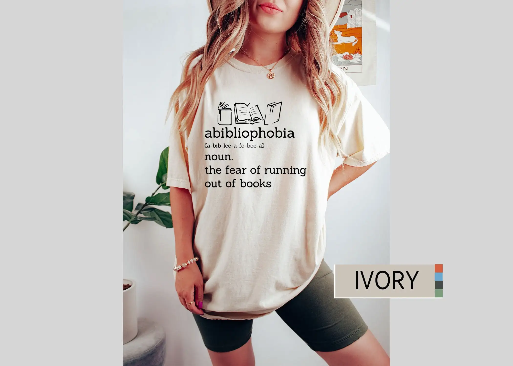 Abibliophobia T Shirt Bookworm Bibliophile Book Lover Comfort Colors Reading For Teacher