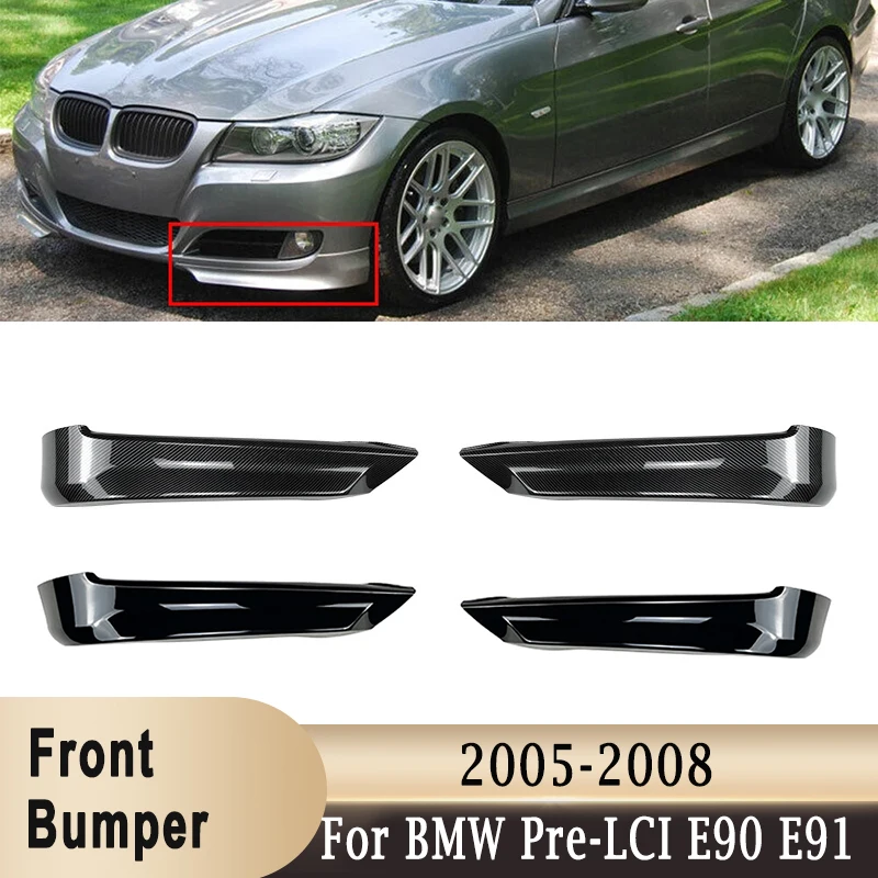

Front Bumper Side Corner Cover Spoiler Scratch Resistant Protector for BMW 3 Series E90 E91 Sedan 318i 325i 330i 2005-2008