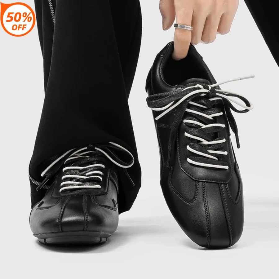 

Leather Dequn oes Men's Summer Breathable 2026 New Trend Flat Bot Casual oes Versatile Soft Bot Agan oes