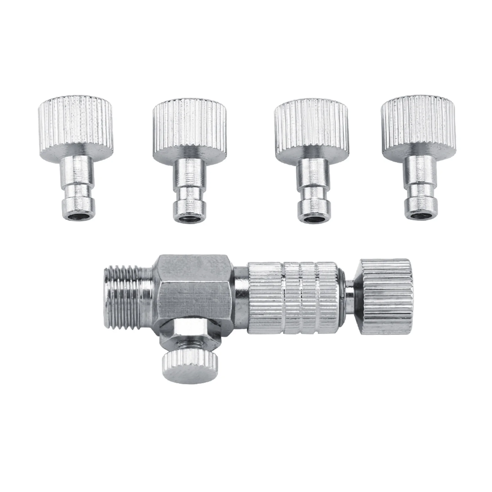 1/8" Airbrush Snelkoppeling Adapterset 4 Stuks Fittingen voor Luchtcompressor Slang Spuitpistool Pneumatische Accessoires