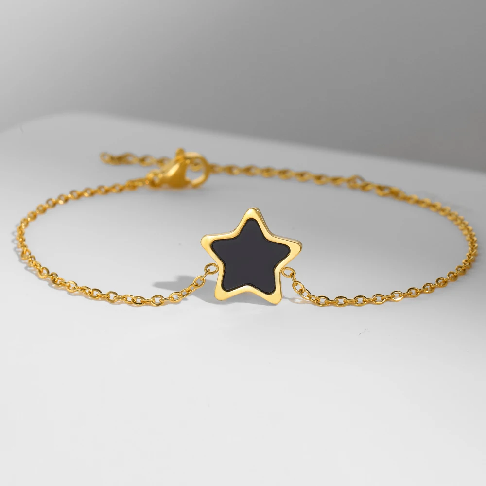 Stainless Steel Bracelets Minimalist Elegance Pentagram Star Chain Trendy Fine High-end Sense Bracelet For Women Jewelry New in