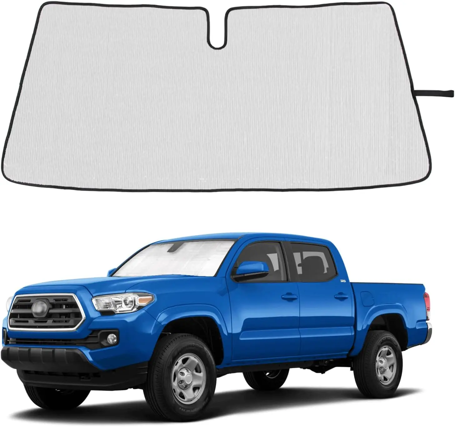 

Foldable Reflective Sunshade for Toyota Tacoma 2006-2024, UV Blocker Protector Keeps Vehicle Cool