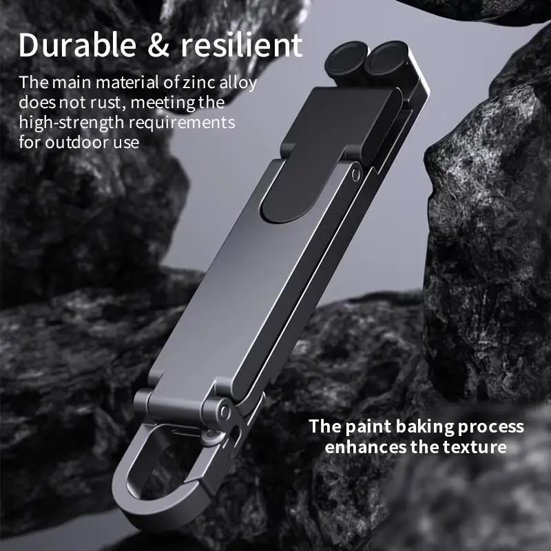 New Aviation Aluminum Alloy Portable Mini Keychain Phone Stand For Travel Daily Watching Video