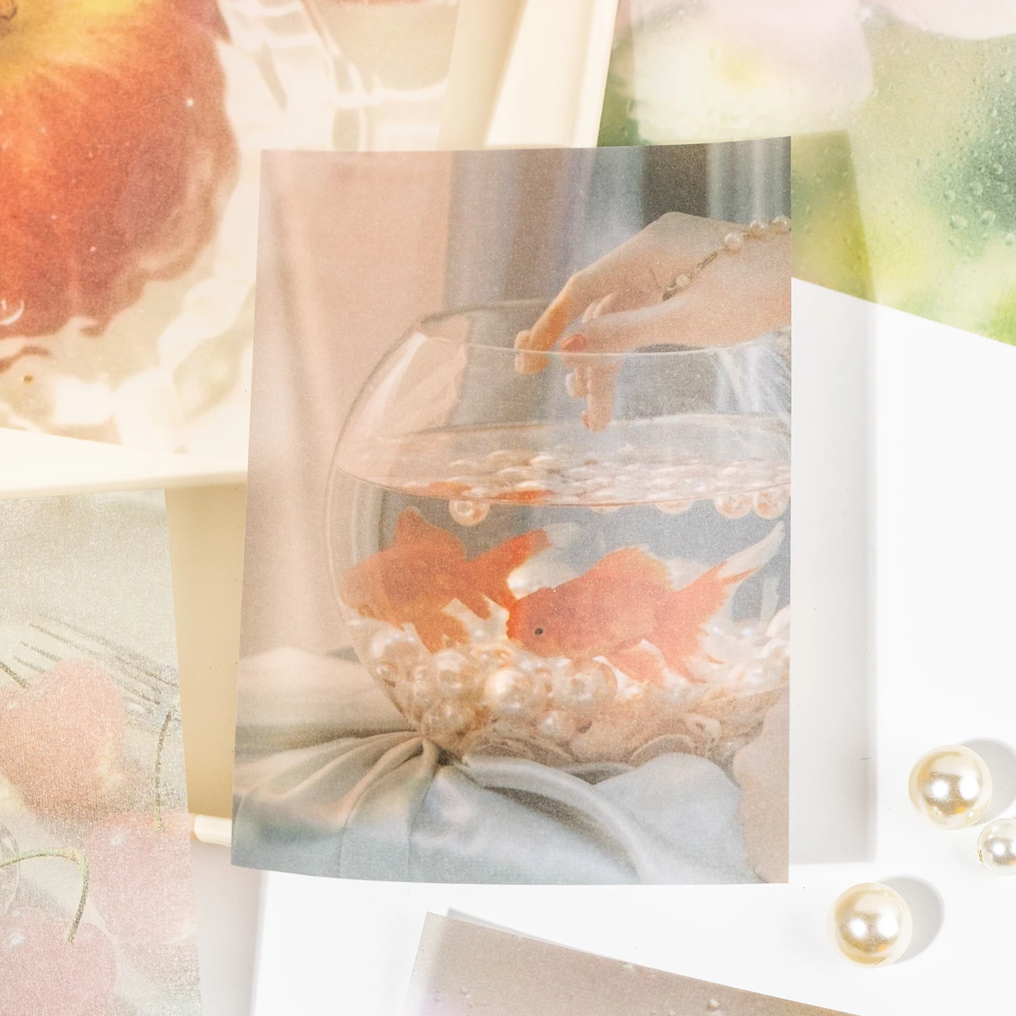 20sheets Summer Art Exhibition Series Kawaii Ins Tearable Notes Material Paper Creative Collage DIY Scrapbook Aesthetic Supplies
