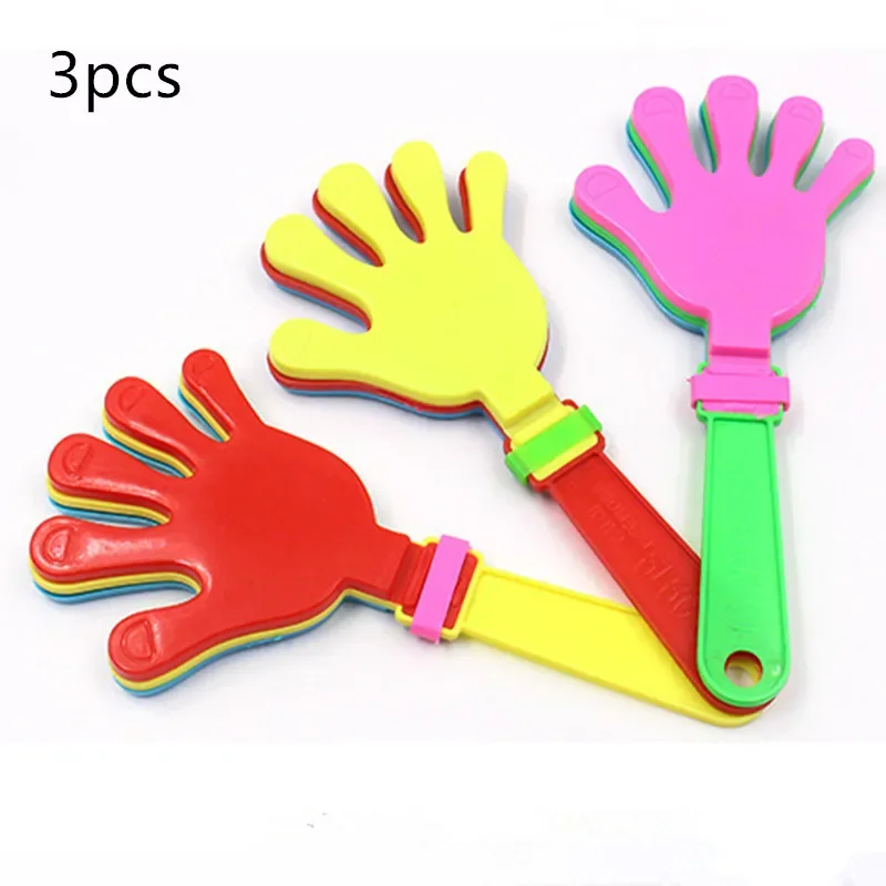 3pcs Color Random Fashion Colorful Hand Clapper Props Children Palm Clap Cheering Birthday Gift Party Favors Clapping Toys