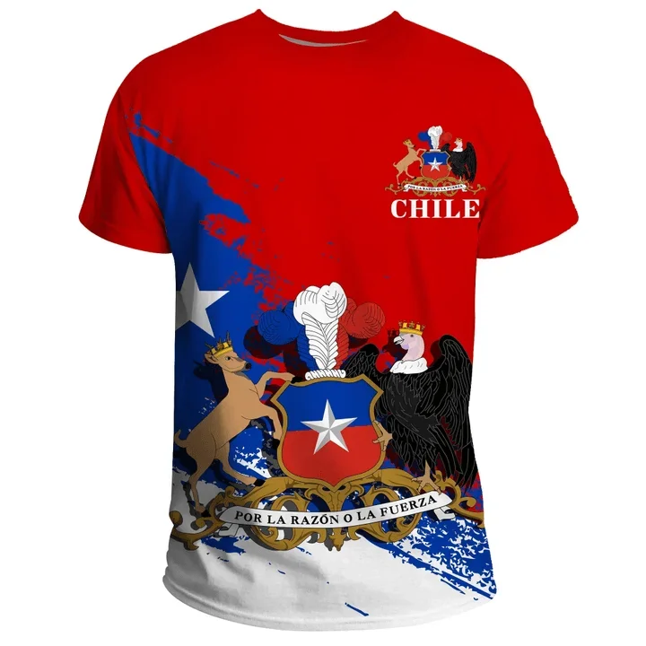 Chile National Emblem Map Short Sleeve Chilean Flag Camo T Shirt For Men Clothes Veteran Sport Tshirt Tee Kids Women Tops