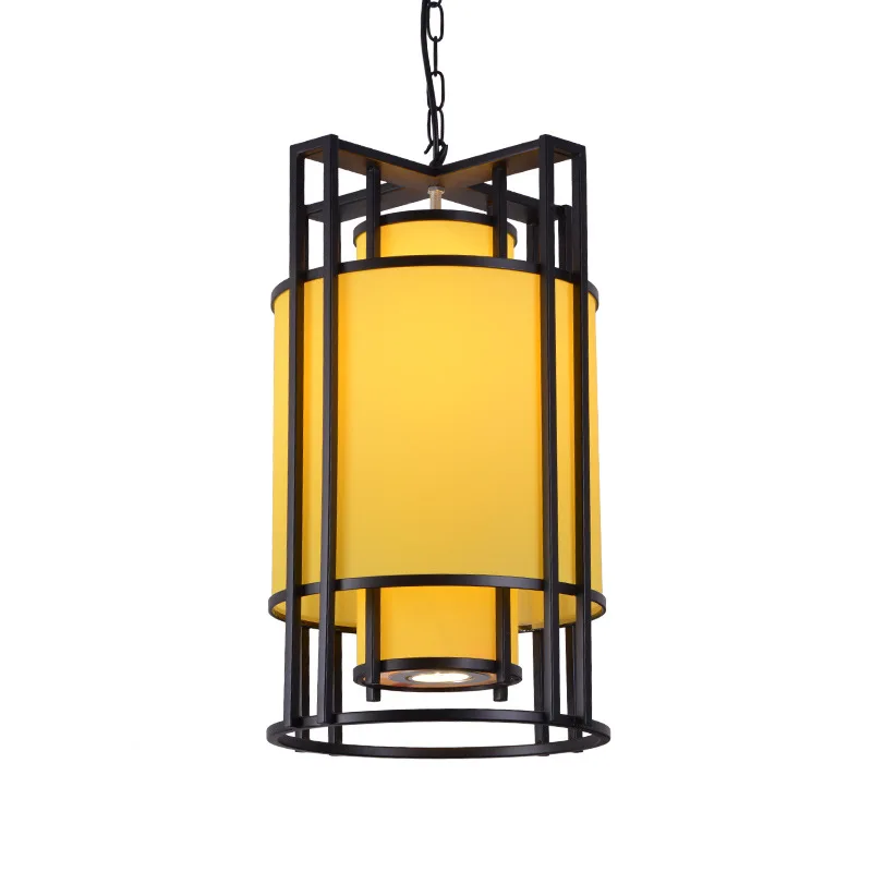 

Chandelier retro teahouse hotel zen Chinese style bird cage project