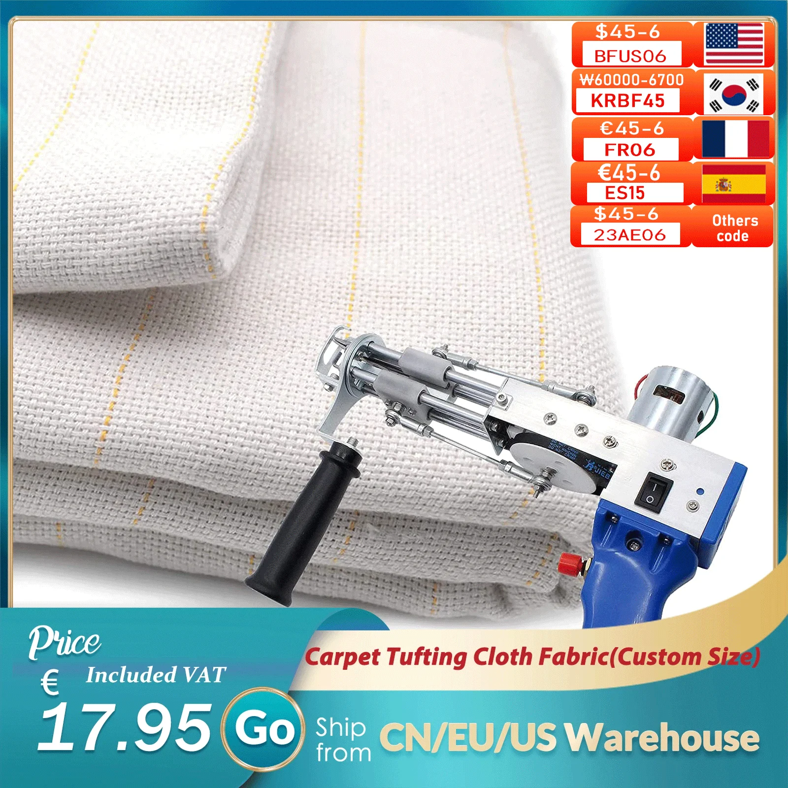 1*5M/1.5*4M Primary Tufting Cloth Backing Fabric For Carpet Weaving Knitting Material Rug Tufting Gun Embroidery Fabric