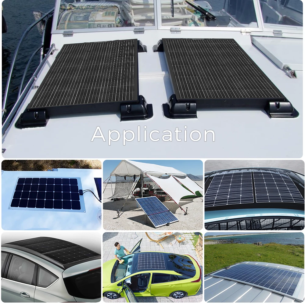 BOGUANG Solar panel 120W Photovoltaic flexible solar panels for 12V 24v battery home car Boat yacht RV camping Solarpanel cell