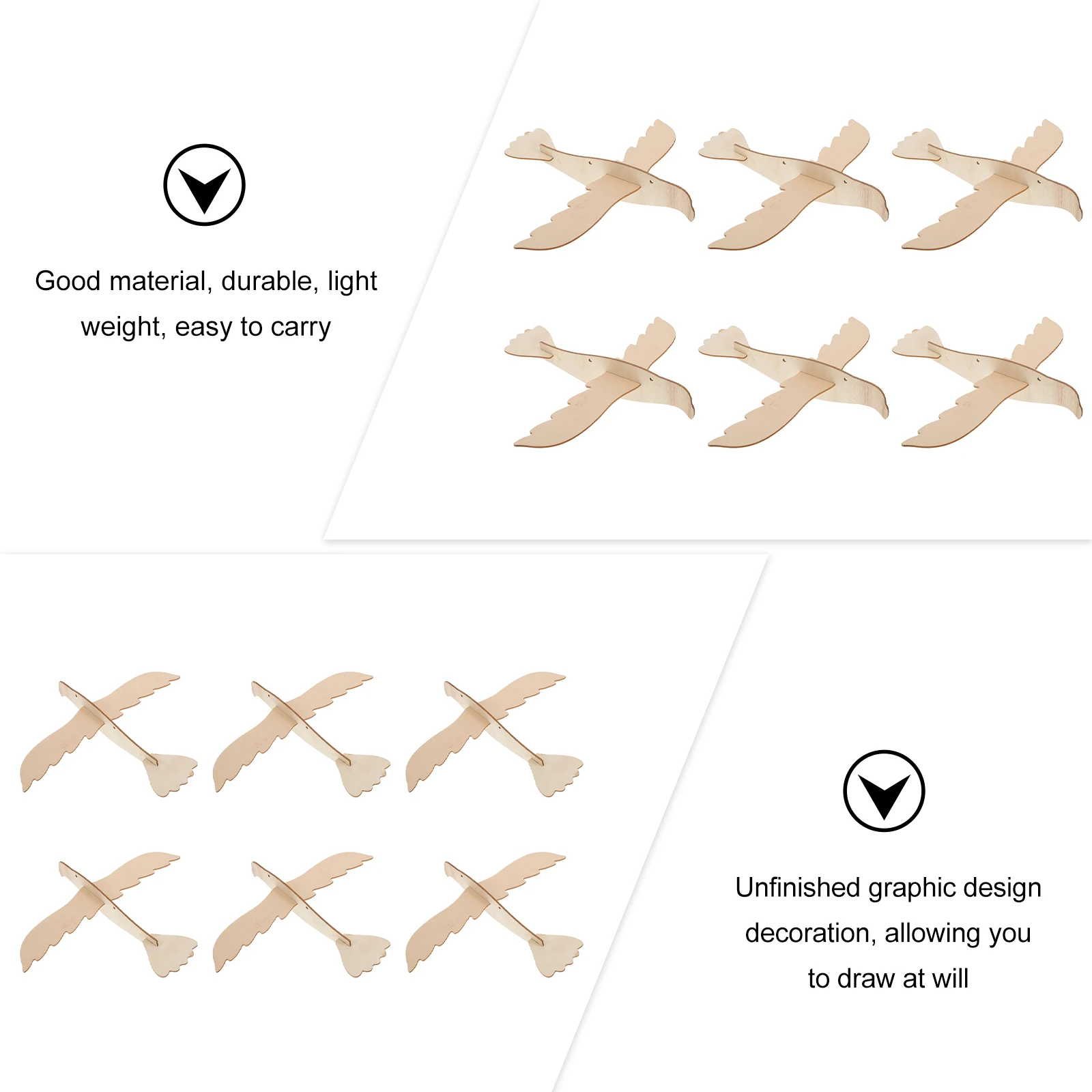 

6 Pcs Wooden Assembled Eagle DIY Graffiti Toy Play Hand-made Toys Children Assembly Animals