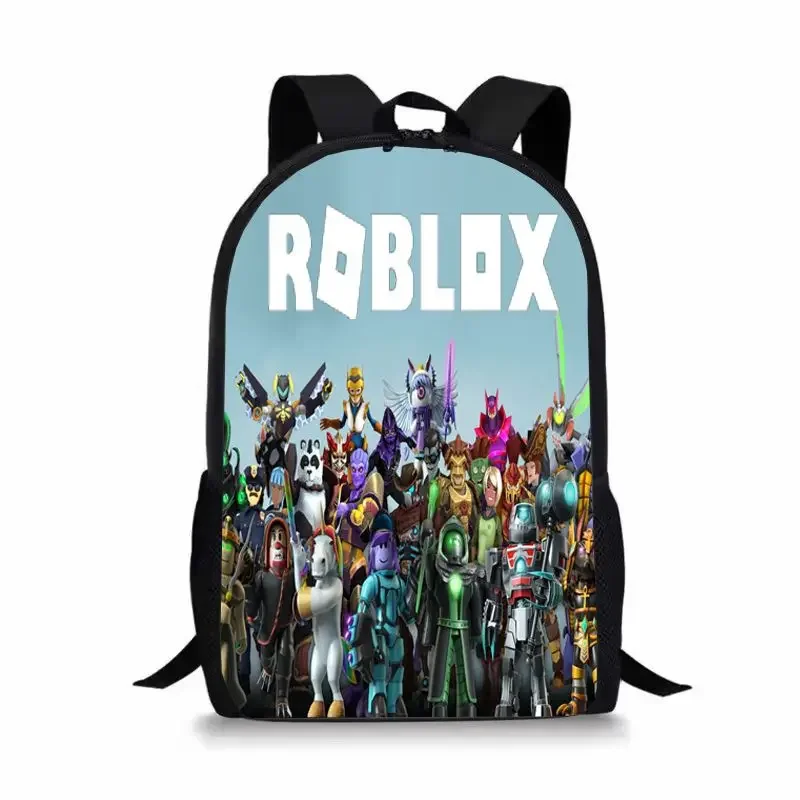 Backpack New Roblox ROBLOX Backpack for Primary and Secondary School Students boys and girls Backpack Lightening zipper shoulder