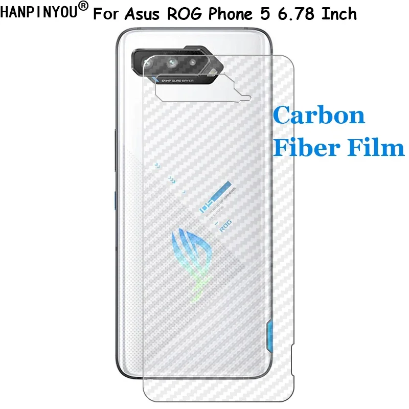 For Asus ROG Phone 7 6 6D 5 5S Ultimate ZS673KS 3D Transparent Carbon Fiber Rear Back Film Stiker Screen Protector (Not Glass)