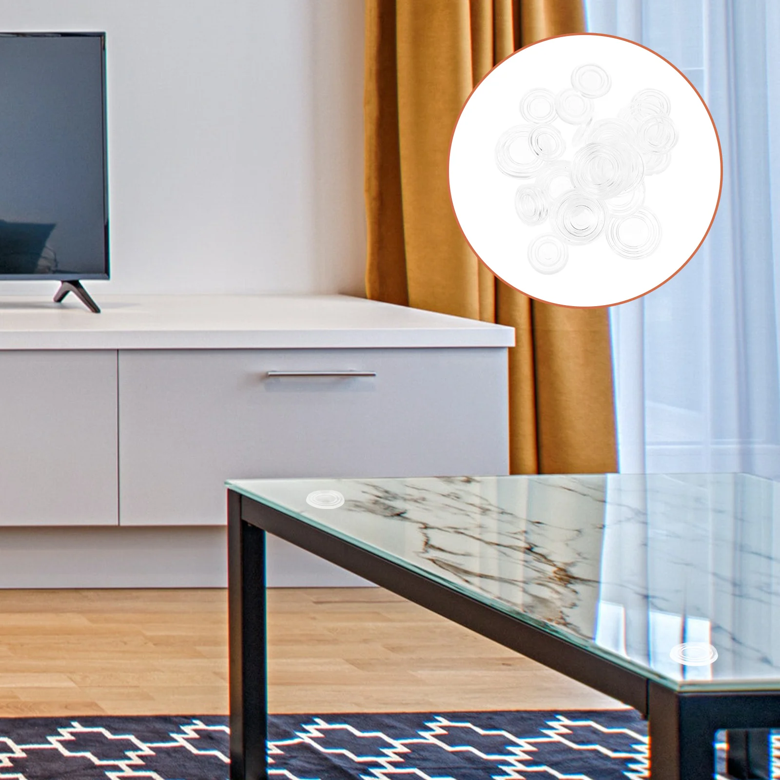 

50Pcs Clear Bumper Pads Wear Resistant Furniture Supplies for Tea Table Glass Protection Furniture Bumper Pads