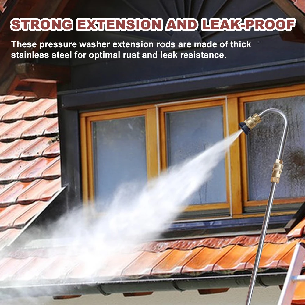 10 قطعة فوهة مدفع المياه تمديد قضبان مجموعة غسالة الضغط انس تمديد تنظيف السيارات قضيب طائرة مع 6 فوهات قابلة للتعديل 4000PSI