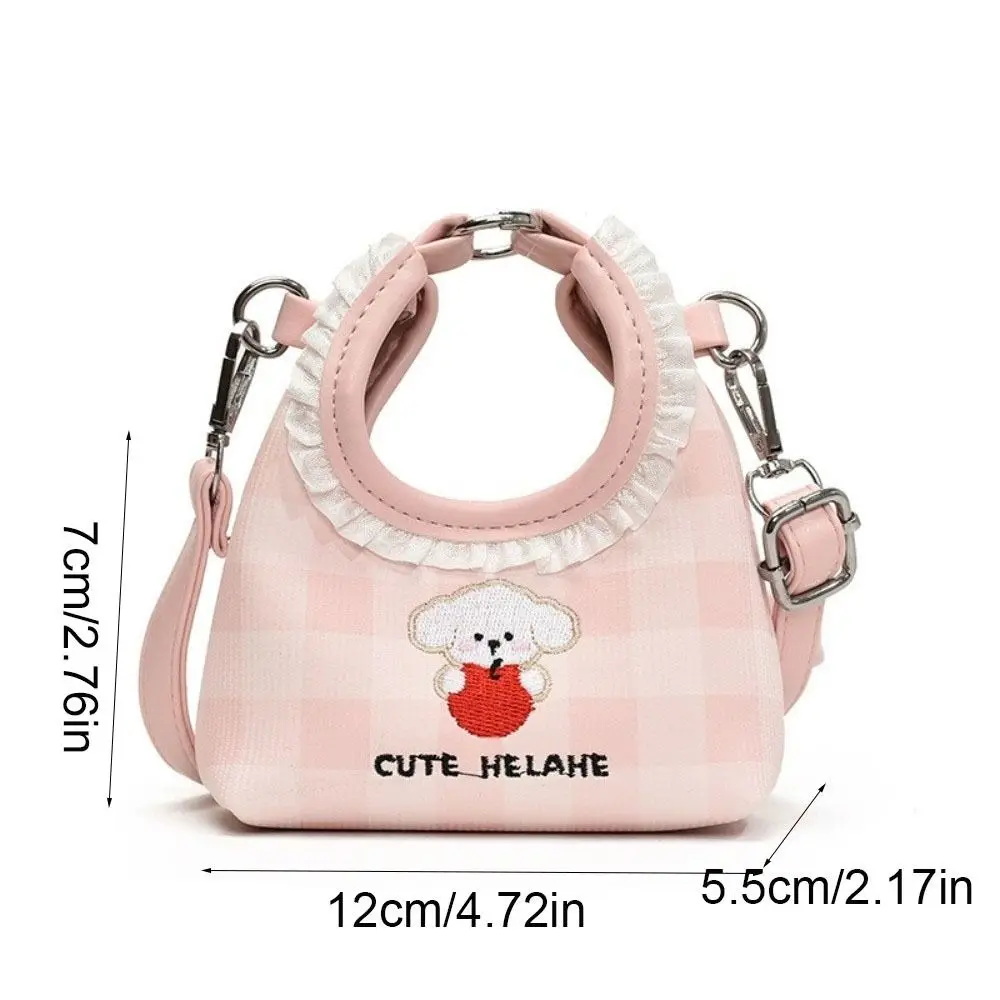الإبداعية التطريز الكلب حقيبة كتف شبكة الكرتون بولي Crossbody حقيبة الكورية نمط بلون الهلال حقائب الأطفال