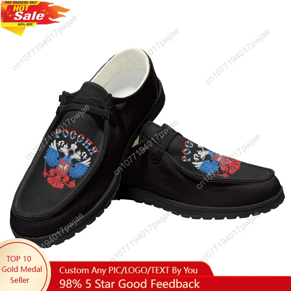 

Russia Coat Of Arms Badge Flat Shoes Mens Womens Casual Shoes Outdoor Lightweight Footwear Hiking Fashion Prints Shoes