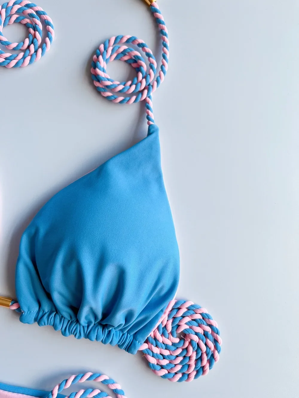 RUOTONSEPT 2024 Sexy Braiding rope Solid Bikini Set Women's Swimsuit Two-piece Triangle Swimwear Bathing Suit Brazilian Biquinis