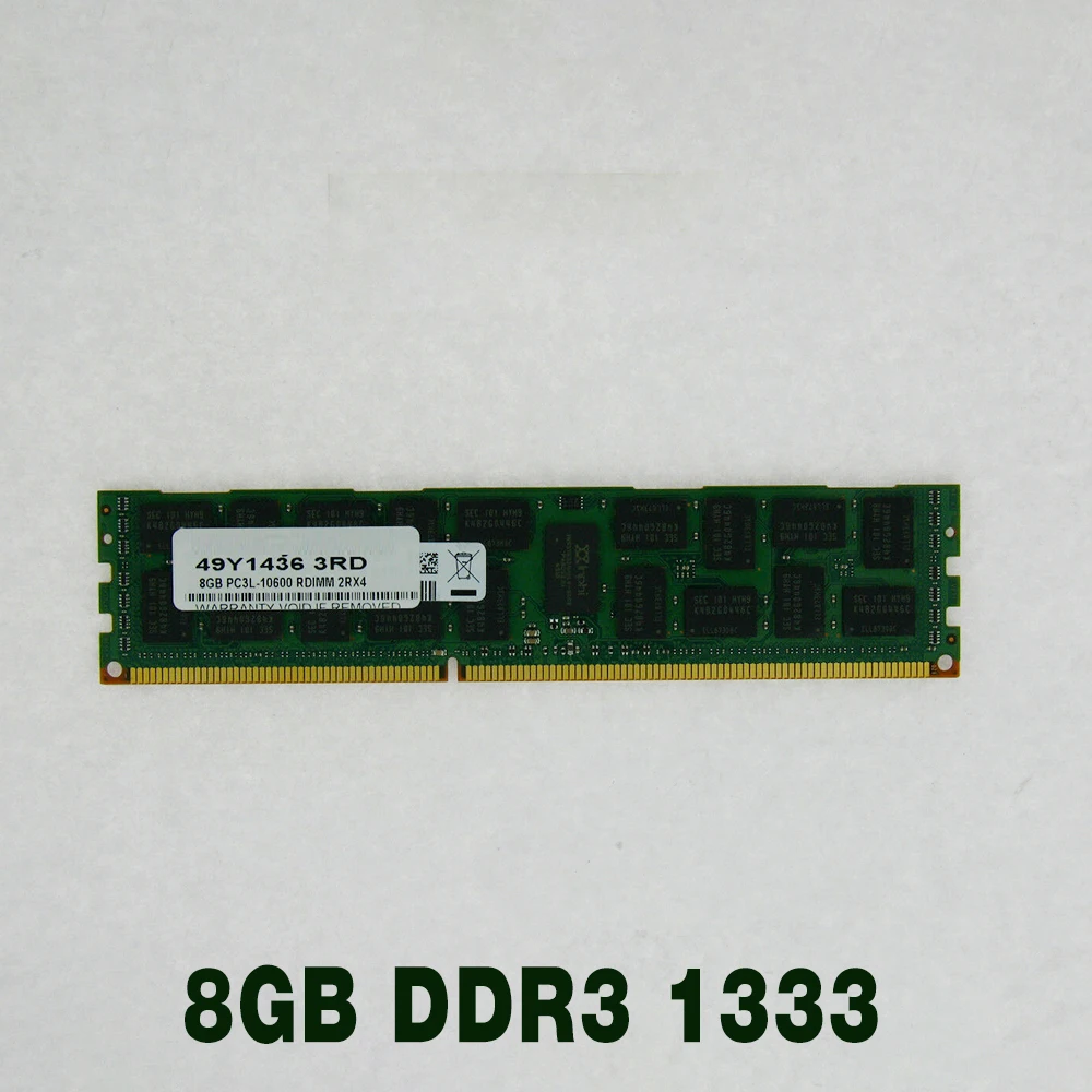 1 pcs For IBM RAM X3530 X3500 X3650 M3 M4 49Y1436 49Y1446 47J0157 PC3-10600R Server Memory High Quality 8GB ECC 2RX4 DDR3 1333