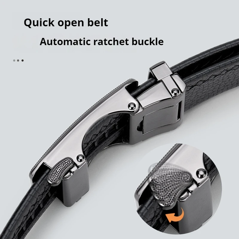 Automatische Ratschengürtelschnalle aus Legierung, 3,5 cm, verschleißfeste Ersatzschnalle für 3,2–3,5 cm breite Herren-Gürtelriemen – Detail 5