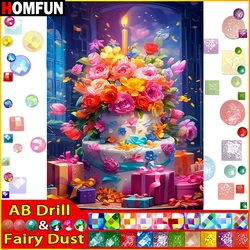 HOMFUN Fairy Dust AB Diamond Painting Full Square/Round Diamond