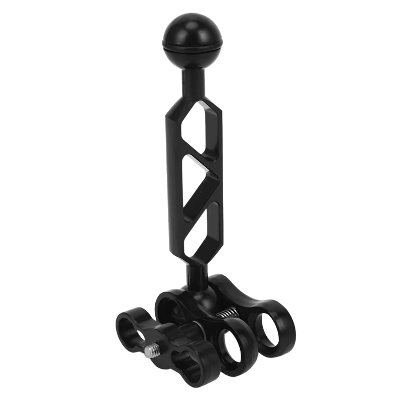 

ELECT-Aluminum Alloy Scuba Diving Light Torch Dual Ball Joint Arm And 1 Set Butterfly Clip Clamp Mount