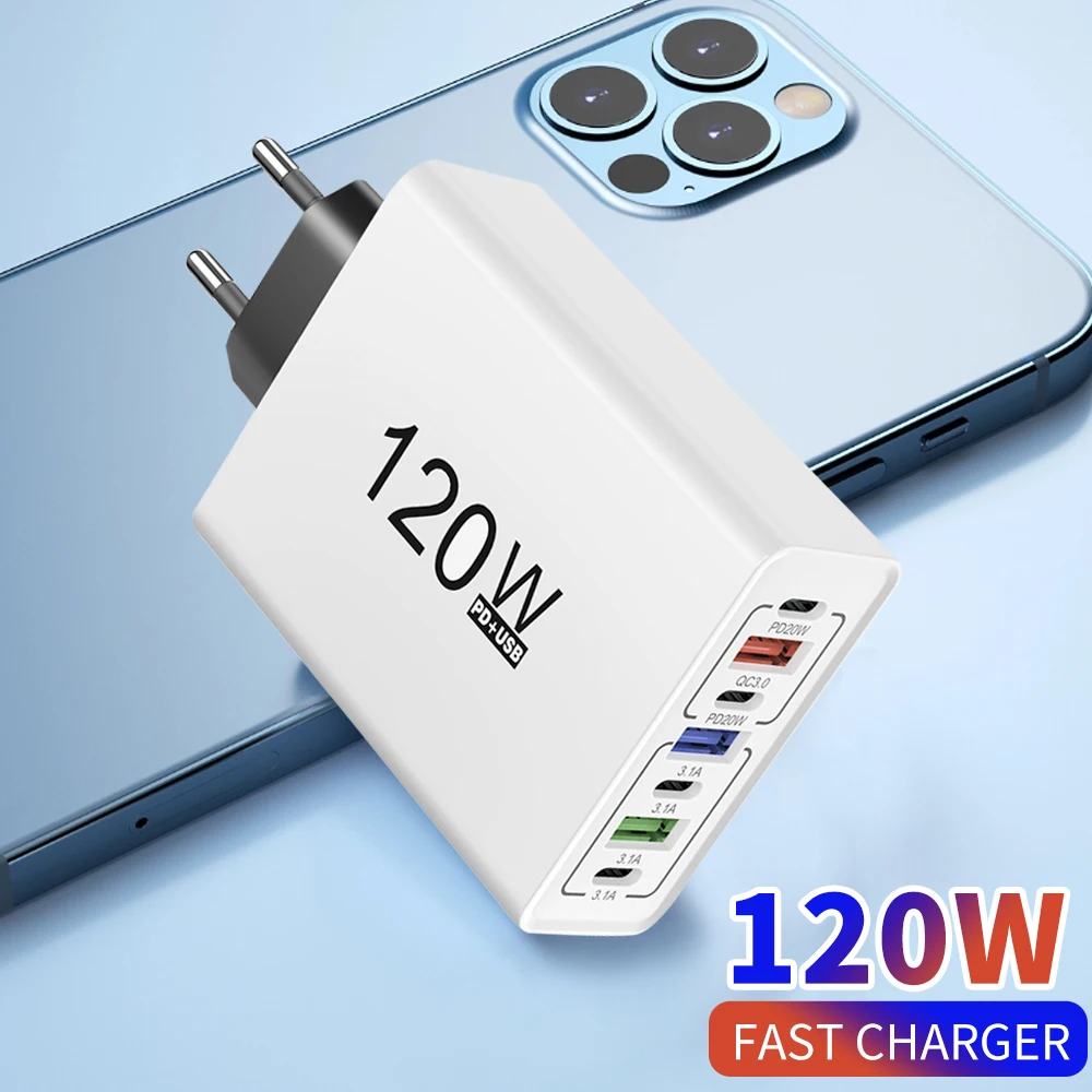 120W 7 Ports Fast C… - image