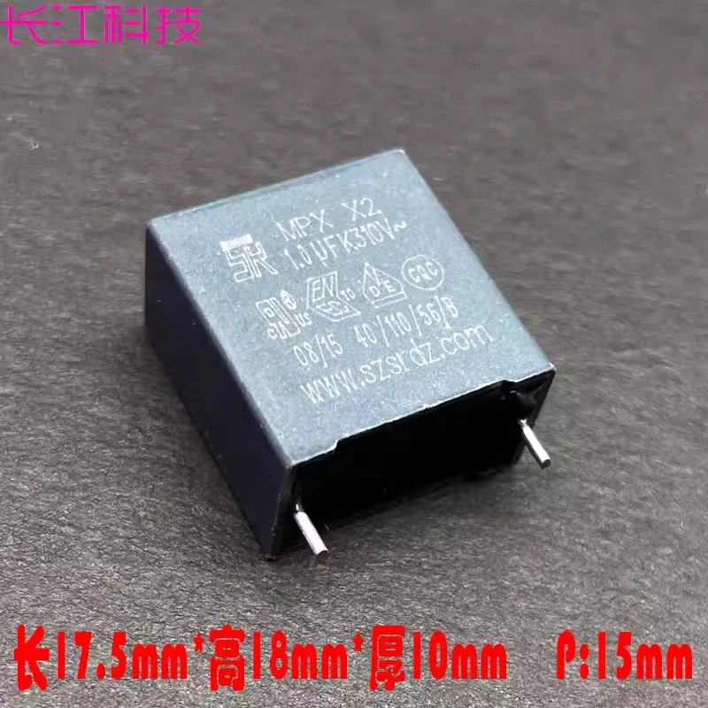 

Конденсатор пленочный SRD MKP 1uf 105 1.0uf 275v 310v X2, стандарт безопасности, замена Xiamen Farah