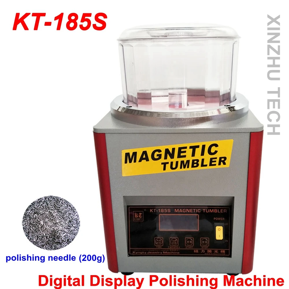 

KT-185S Polishing Machine Magnetic Tumbler Jewelry Polisher Finishing Machine Jewelry Finishing Machine 110V/220V Speed 2000rpm