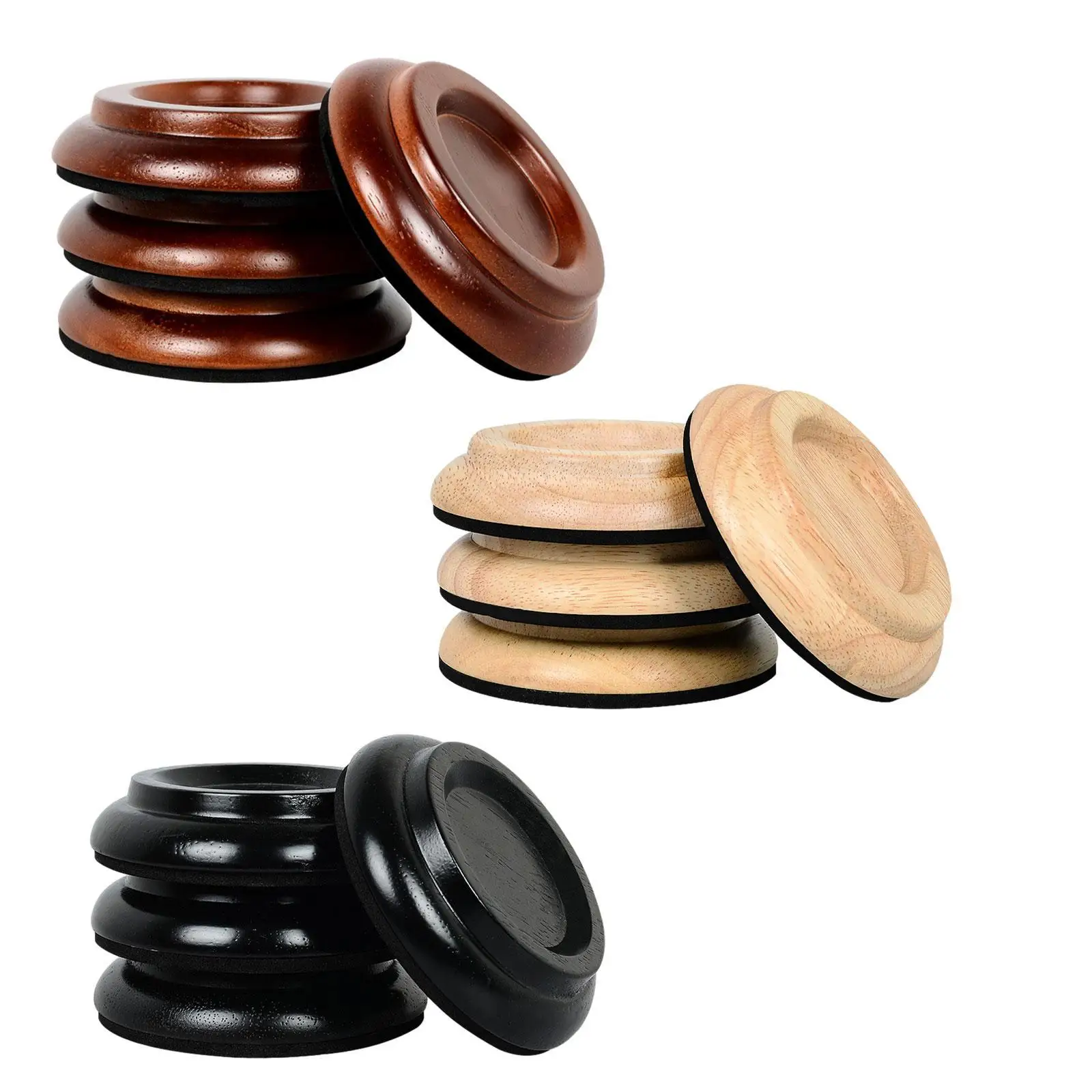 4Pcs Piano Caster Cups Foot Pad Piano Accessories for Hardwood Floors Anti Noise Piano Pads Upright Piano Wheel Floor Protector