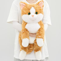 Lifelike Lying 3 color Cat Plush Toy Soft Stuffed Animal Cute Plushie Doll Lie Prone Funny Long Arm Kitten Pillow for Girl Gifts