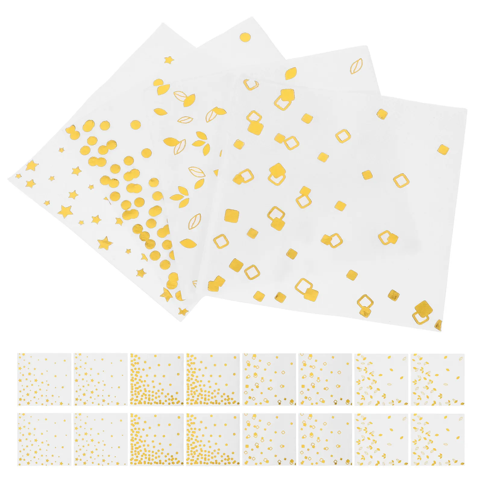 

Бумажные салфетки с золотой фольгой, белые и золотые, одноразовые, для дня рождения, свадьбы, вечеринки, ужина, мягкие, впитывающие