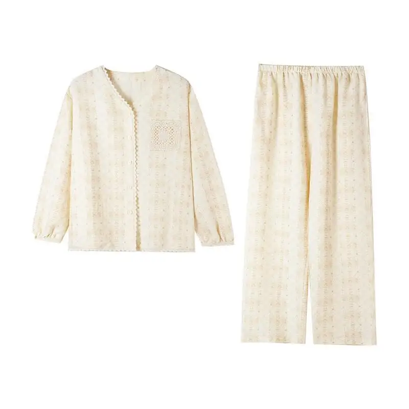 PJs Set ventilare il sonno Set pigiama da donna Pigiama invernale caldo da donna Pigiama per vestiti per la casa alla moda Set pigiama carino e morbido