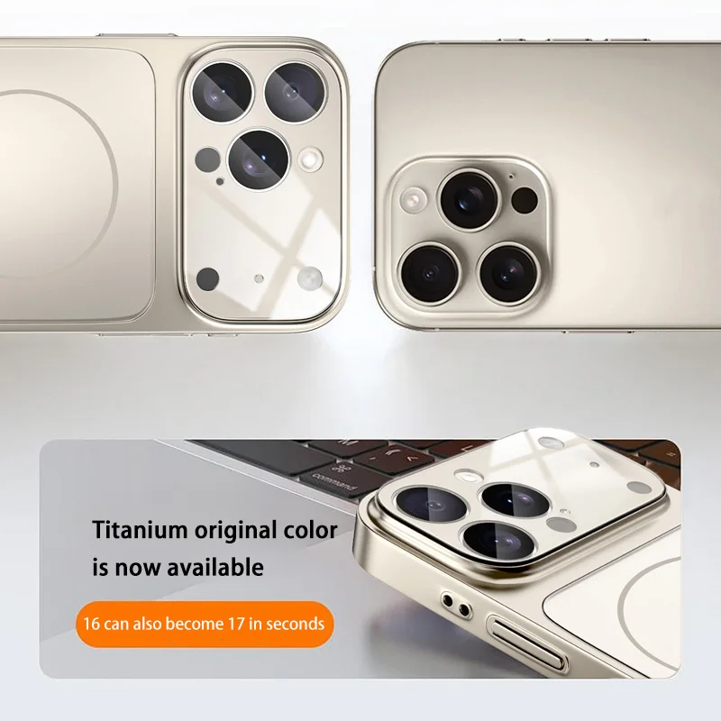 Custodia originale in vetro nano opaco per iPhone 17 17Air 17Pro 17Max magnetica per custodia per telefono anti-goccia con ricarica wireless Magsafe