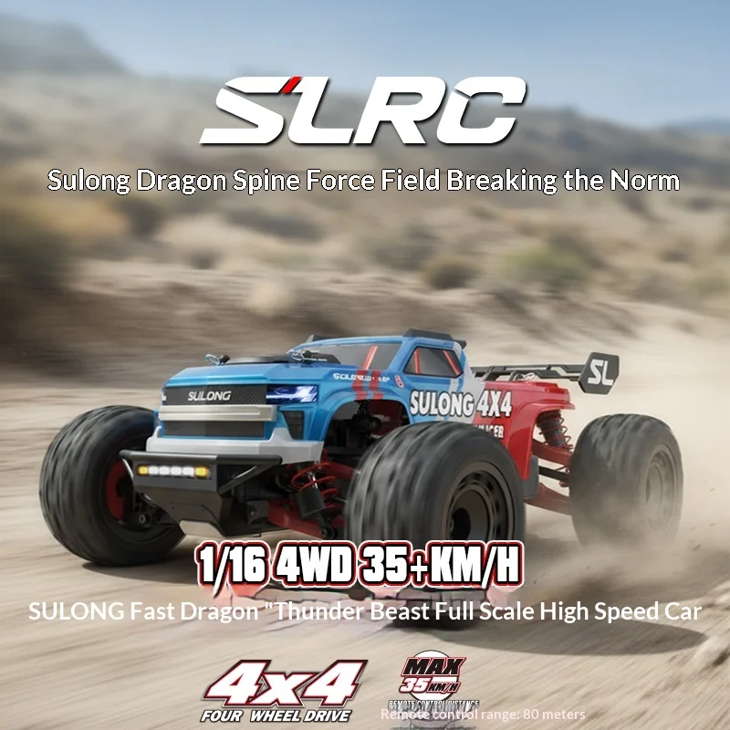 SLRC SULONG 1 16 Scale 4WD RC Car Full Proportional High Speed Off Road Remote Control Monster Truck Over 35 Kmh Sl 16 C5