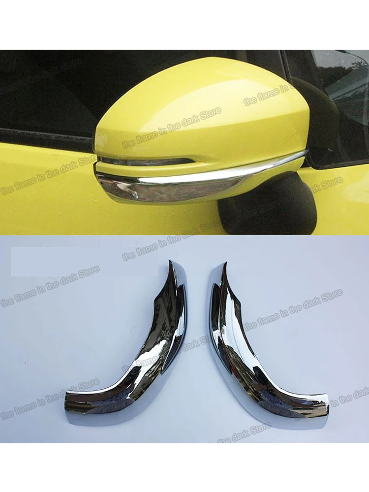 shiny silver abs mirror surface car rearview cover trims for honda fit 2014 2015 2016 2017 2018 2019 jazz accessories sport