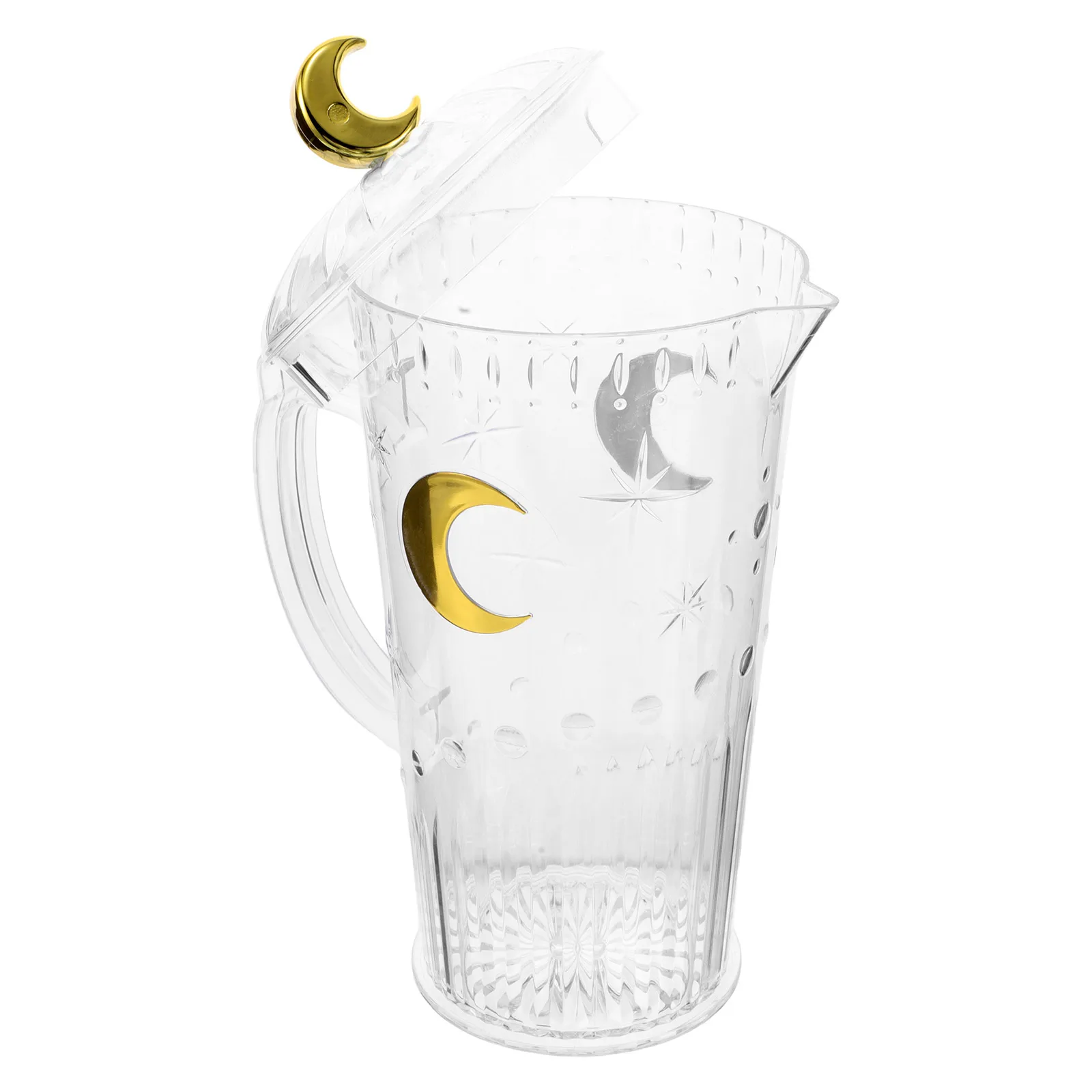 

Plastic Water Pitcher Crystal Kettle Lid for Beer Lemonade Drink Transparent Jug Ice Tea Carafe Vintage Teapot Large Capacity