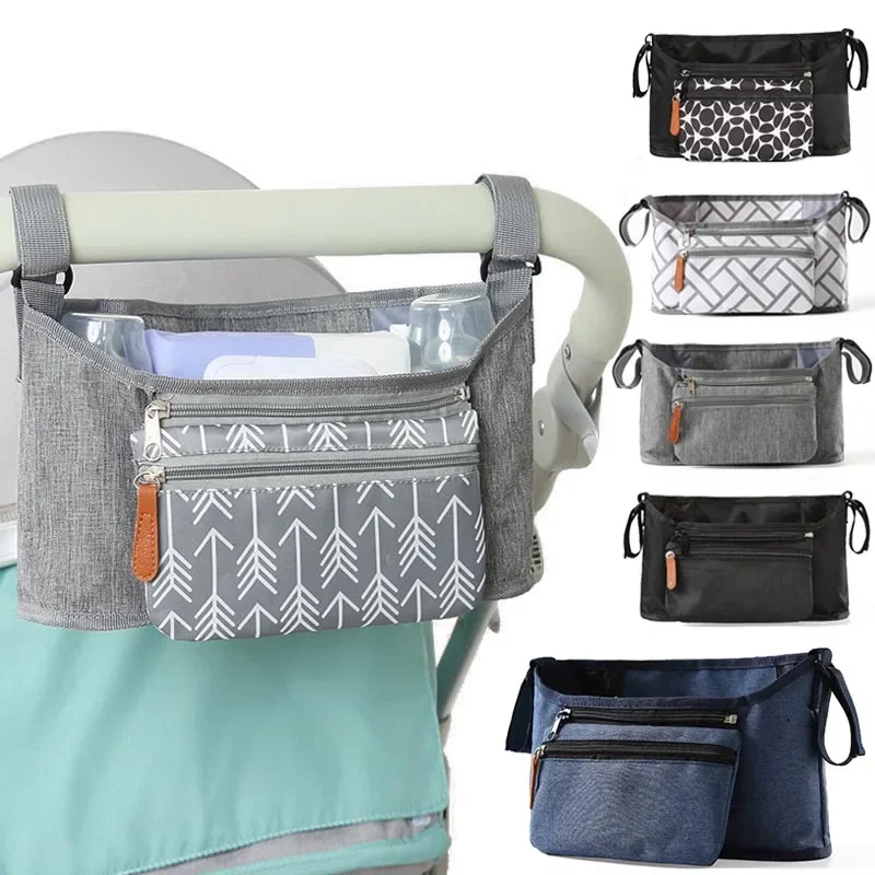 

Baby Stroller Storage Bag Mommy Large Capacity Travel Hanging Bag Phone Bottle Holder Pram Diaper Bags Baby Stroller Accessories