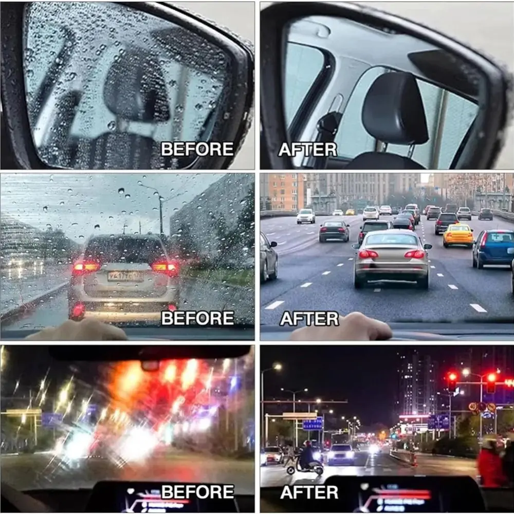 Sponge Wipe Auto Windshield Cleaner Stain Removal Glass Cleaning Windshield Anti-Fog Wiper Function Anti-Fog Formula