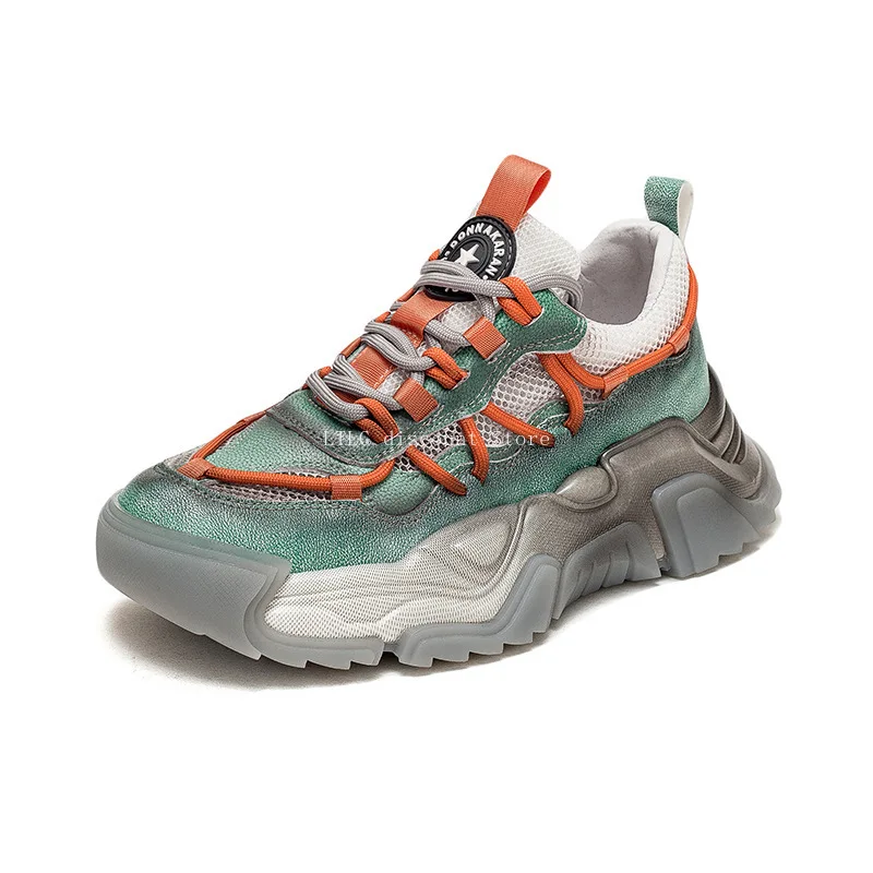 

Дышащая женская обувь из воловьей кожи, повседневная спортивная обувь, легкая осенне-зимняя спортивная новая повседневная женская обувь на толстой подошве