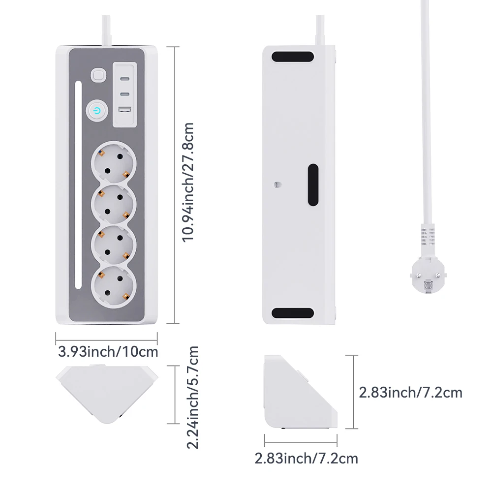 Cilia Surge Protector EU Power Strip,table socket,,Power Electrical Desk Sockets,1usb ,2C, 4 Plug in1 Schuko,1.4M cable